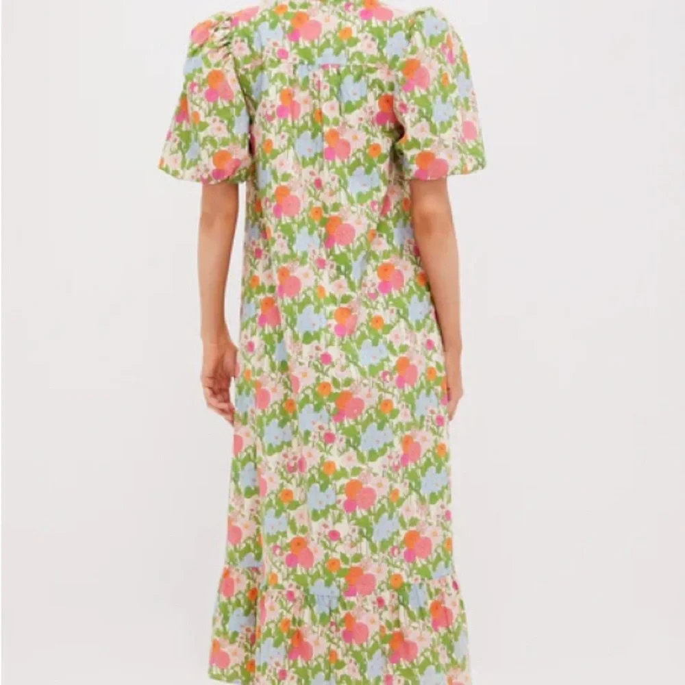 Tuckernuck Hyacinth House Multi Green Begonia Floral Mimi Midi Dress - Picture 3 of 5